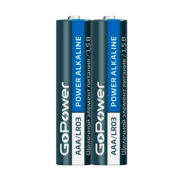 Батарейка GoPower LR03 AAA BL2 Alkaline 1.5V (2/24/480)