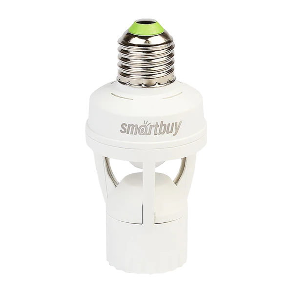 Датчик движения инфракрасный Smartbuy 6м 60W IP20 в патрон E27 белый
