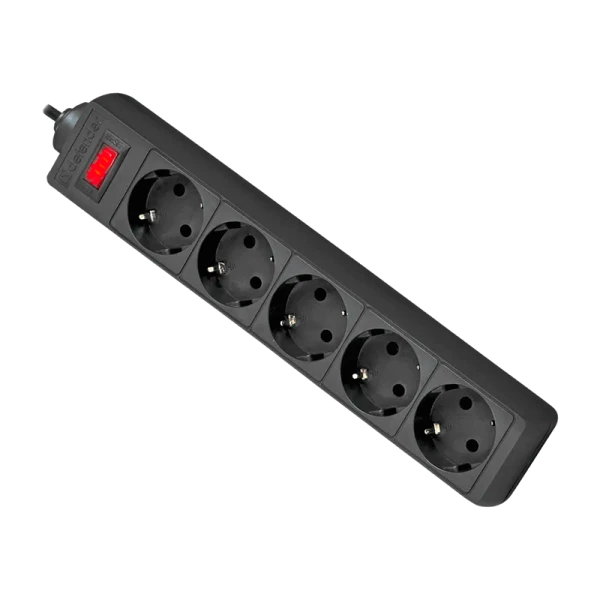 Сетевой фильтр Defender ES 5р.С/З 10A 125 Дж 1.8м черный (1/45)