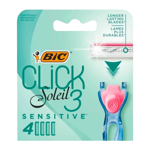 Сменные кассеты BIC "CLICK SESITIVE 3" 3 лезвия 4шт. (цена за 1 шт) (4/24/96)