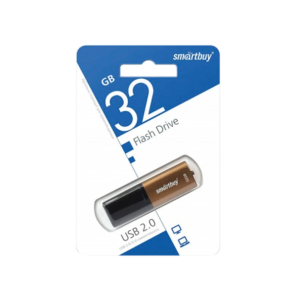 Флеш-накопитель Smartbuy X-Cut 32GB USB2.0 пластик коричневый