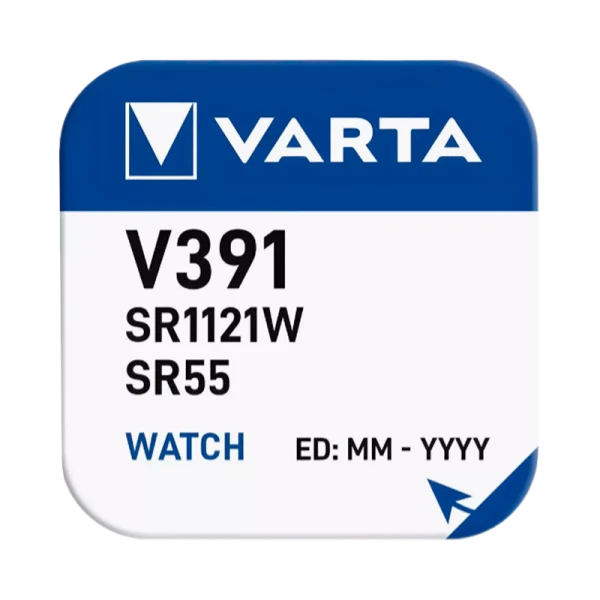 Батарейка Varta 391 (SR1120W) BL1 Silver Oxide 1.55V (1/10/100)