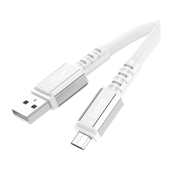 Кабель HOCO X85 USB (m)-microUSB (m) 1.0м 2.4A TPE белый (1/35/350)
