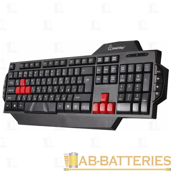 Клавиатура проводная Smartbuy 201 RUSH игровая USB 1.35м черный (1/20)