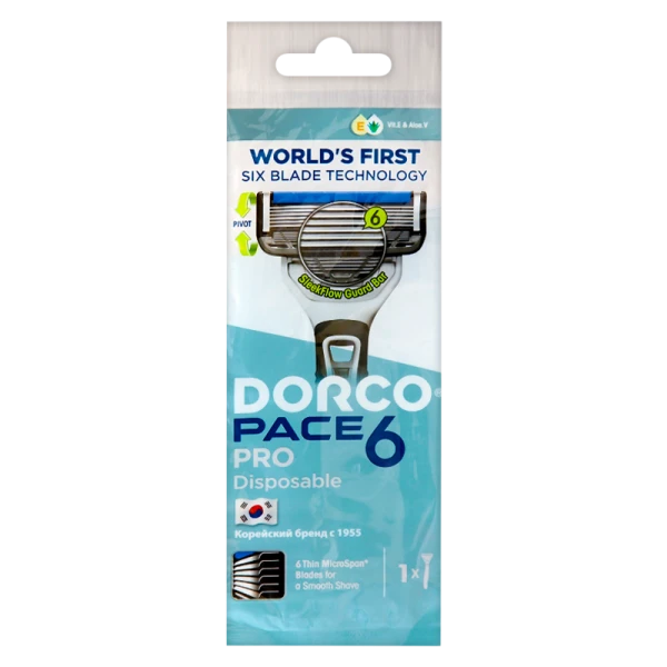 Бритва DORCO PACE6 pro 6 лезвий 1шт. (1/10)