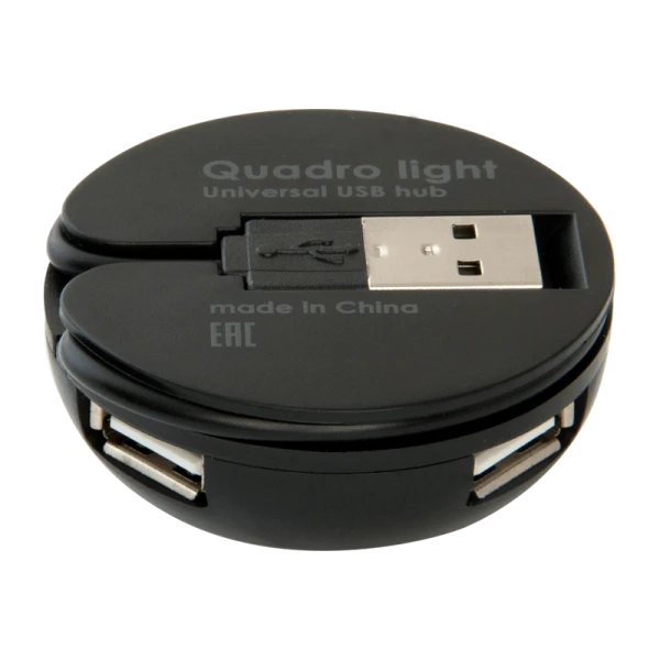 USB-Хаб Defender Quadro Light 4USB черный (1/100)