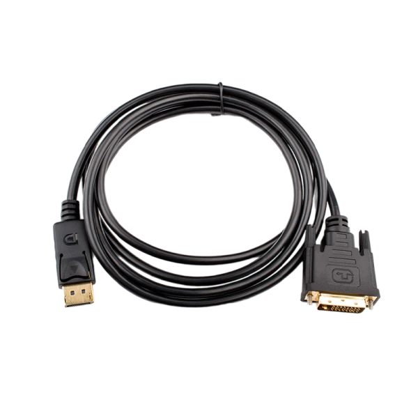 Кабель Atcom AT9504 DVI-D 25 (m)-DisplayPort (m) 1.8м силикон 1080P черный в пакете (1/100)