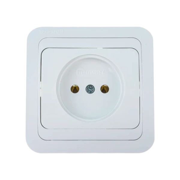 Розетка Makel Mimoza 1гн. 16A керамика белый 12002 (1/12)