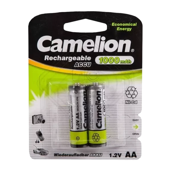 Аккумулятор бытовой Camelion HR6 AA BL2 NI-CD 1000mAh (2/24/480)