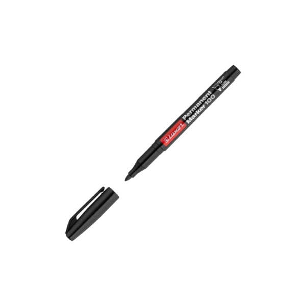 Маркер перманентный Luxor PERMAMENT MARKER 100 1.0-2.0 мм черный (1/12/144/1152)