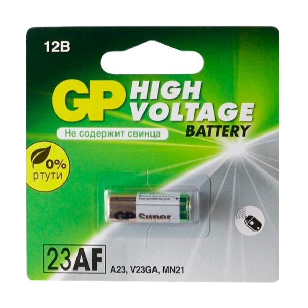 Батарейка GP LR23/V23GA/A23/MN21 BL1 Alkaline 12V (1/20/200)