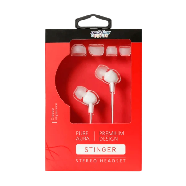 Наушники внутриканальные Smartbuy STINGER белый (1/36)