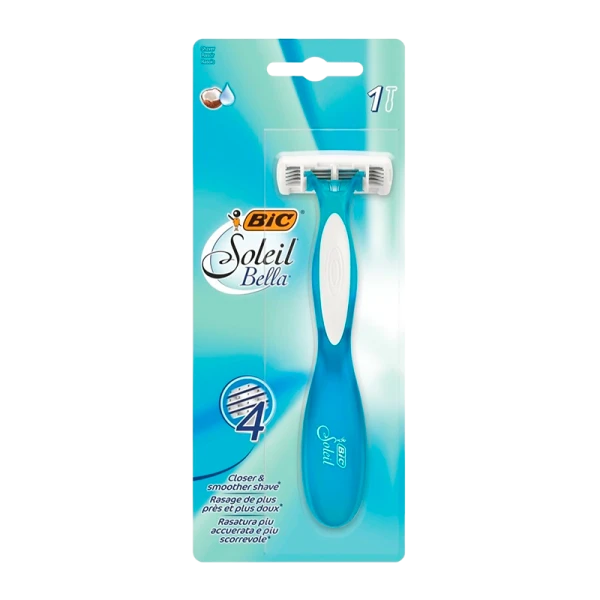 Бритва BIC Soleil Bella 4 лезвия пластиковая ручка 1шт. (1/10)