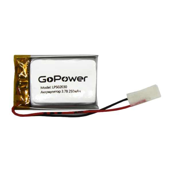 Аккумулятор Li-Pol GoPower LP502030 PK1 3.7V 250mAh с защитой (1/250)