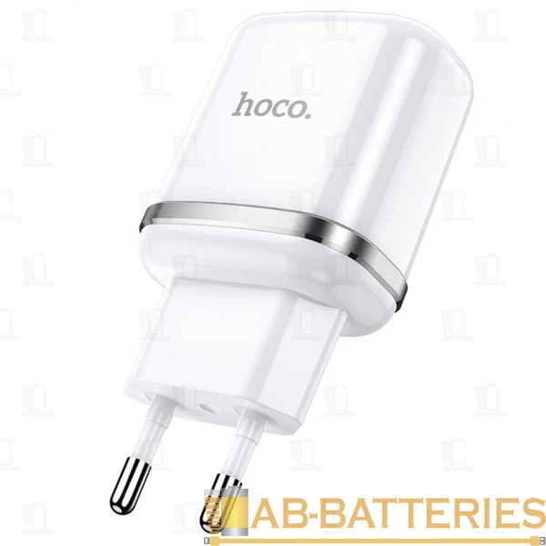 Сетевое З/У HOCO N4 2USB 2.4A белый (1/12/120)
