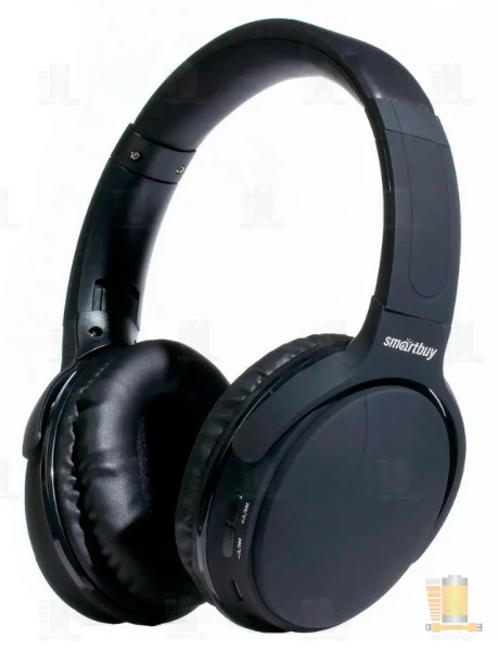 Наушники полноразмерные Smartbuy CYCLONE bluetooth 5.0 с микр. 2 сложения черный (1/20)