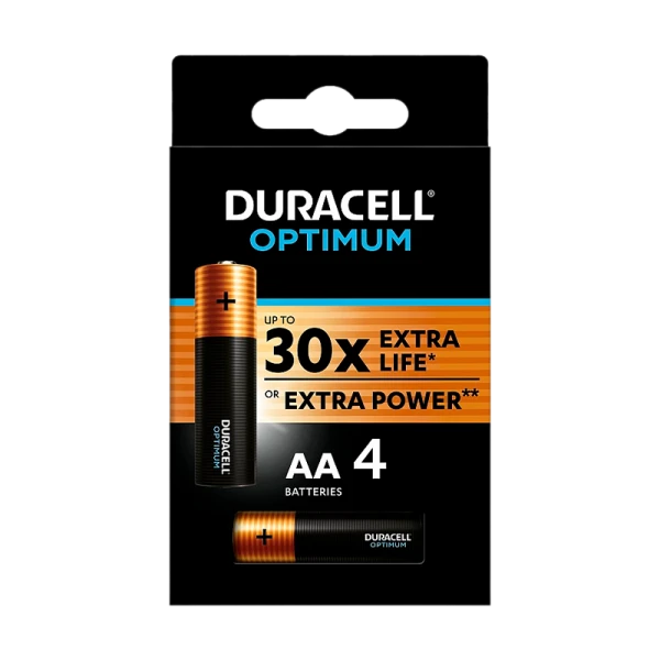 Батарейка Duracell Optimum LR6 AA BL4 Alkaline 1.5V (4/64)