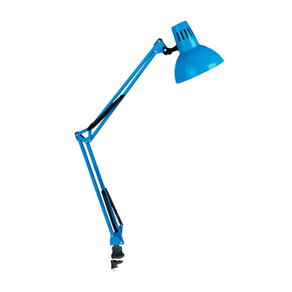 Светильник настольный Camelion KD-312 60W 230V E27 струбцина синий (1/12)