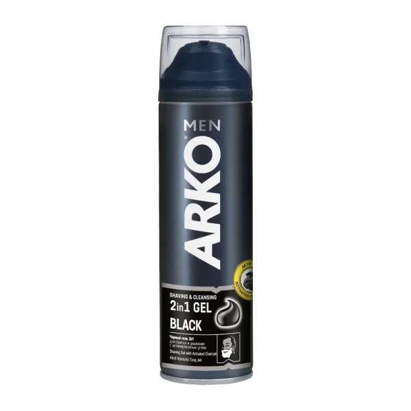 Гель для бритья и умывания Arko Black 200мл (1/24)
