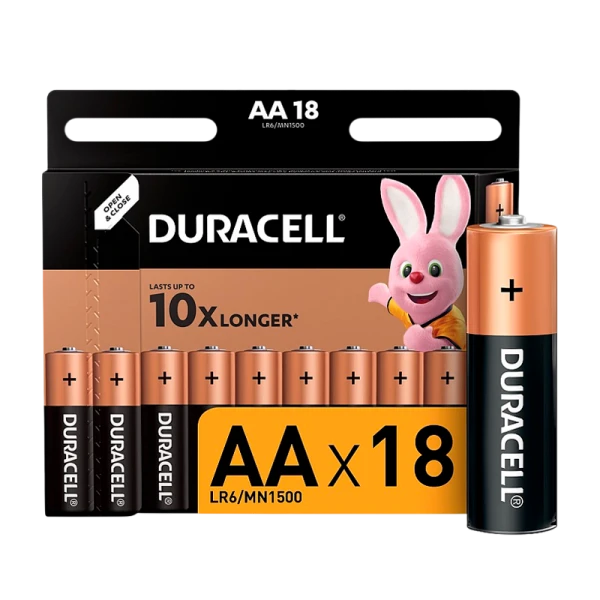 Батарейка Duracell Basic LR6 AA BL18 Alkaline 1.5V (18/180/27360)
