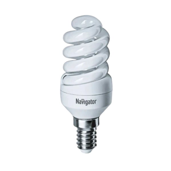 Лампа люминесцентная Navigator SF10 E14 9W 2700К 220-240V спираль (1/12/108)