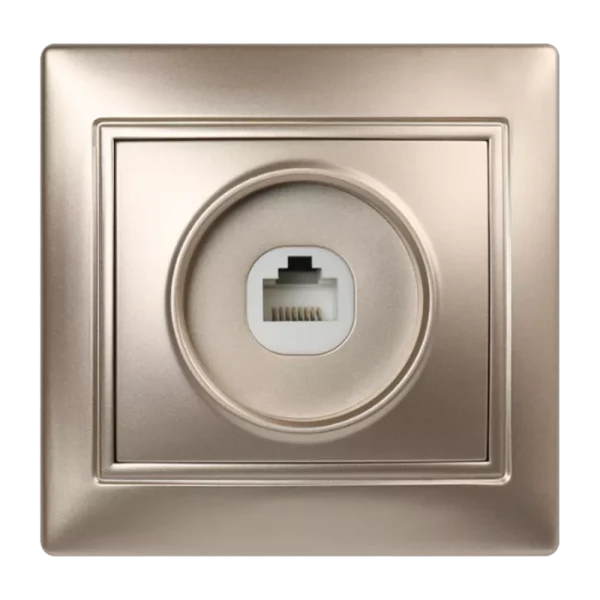 Розетка Smartbuy телефонная 1-местная шампань "Венера"