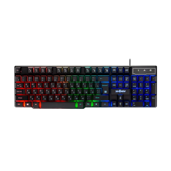 Клавиатура проводная Defender GK-360DL Mayhem игровая USB 1.5м черный (1/20)