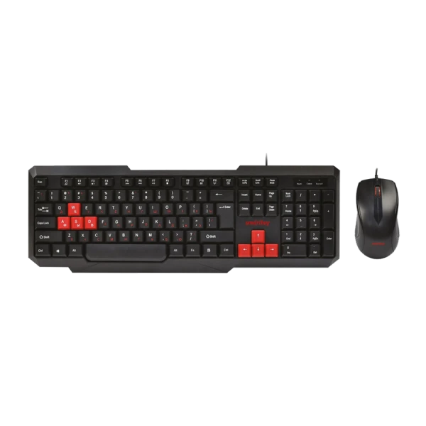 Набор клавиатура+мышь проводной Smartbuy 230346 ONE черный красный (1/20)