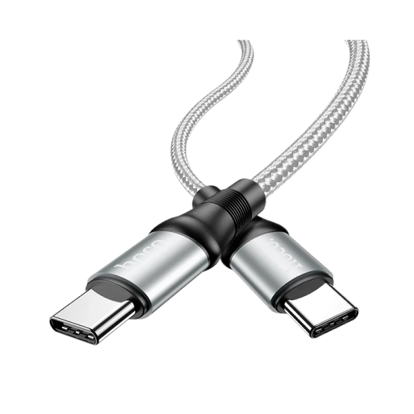Кабель HOCO X50 Type-C (m)-Type-C (m) 2.0м 5.0A нейлон серый (1/22/220)