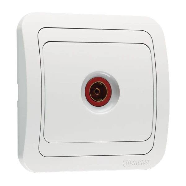 Розетка TV Makel Mimoza 1гн. белый 12007 (1/12)