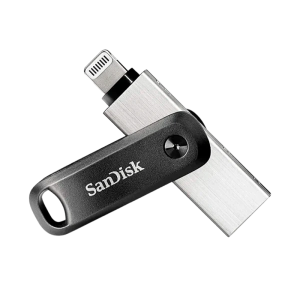 Флеш-накопитель SanDisk Go iXpand 128GB USB3.0 Lightning (m) металл+пластик черный