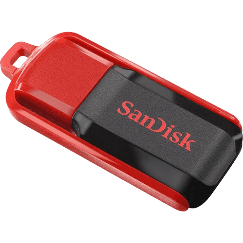 Флеш-накопитель SanDisk Cruzer Switch CZ52 32GB USB2.0 пластик черный красный