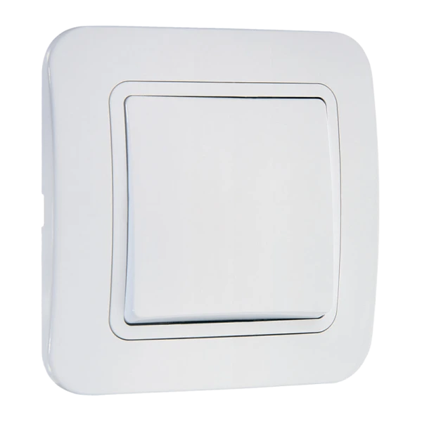 Выключатель Makel Lillium 1-клав.10A пластик белый 70001 (1/12)