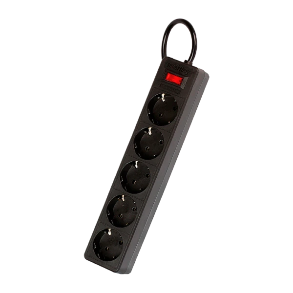 Сетевой фильтр Smartbuy SBSP 5р.С/З 10A 5.0м черный (1/35)