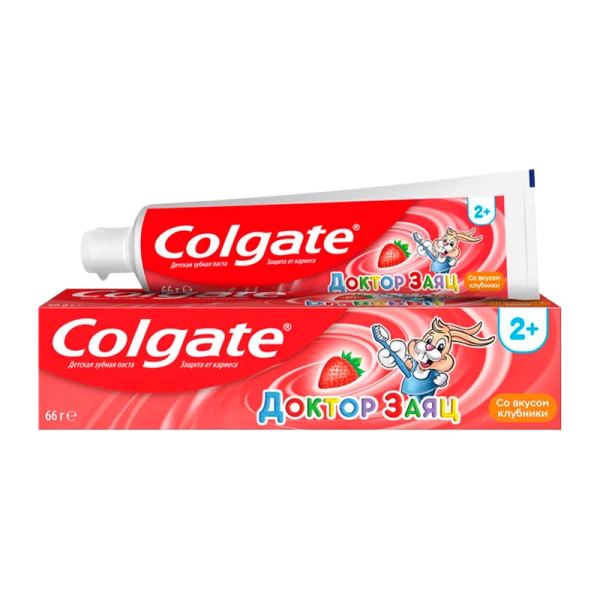 Зубная паста COLGATE Доктор Заяц Клубника для детей 50мл (1/72)