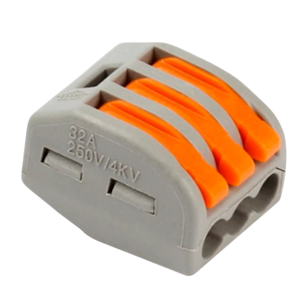 Строительно-монтажная клемма с рычажками, 3 отверстия (SBE-cwcc-3)