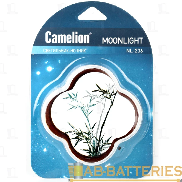 Ночник Camelion NL-236 "Рисунок" 1LED 0.5W 220V в розетку с выключателем (1/18/72)