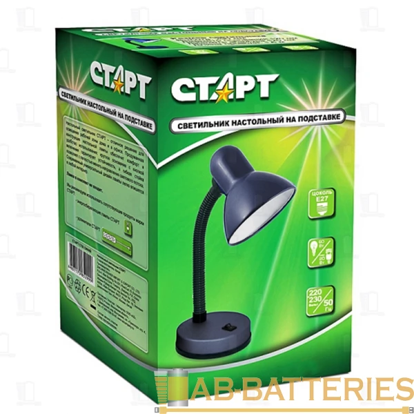 Светильник настольный Старт CT02 40W 220V E27 на основании черный (1/30)