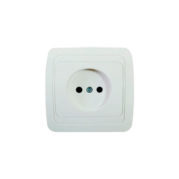 Розетка Прогресс Slim 1гн. 10A Б/З ABS + Керамика белый (1/10/200)