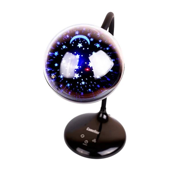 Светильник настольный Camelion KD-828 6.5W 220V 1LED на основании сенс. RGB-ночник черный (1/6)