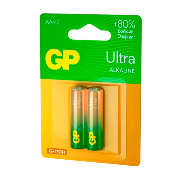 Батарейка GP ULTRA G-Tech LR6 AA BL2 Alkaline 1.5V (2/20/80)