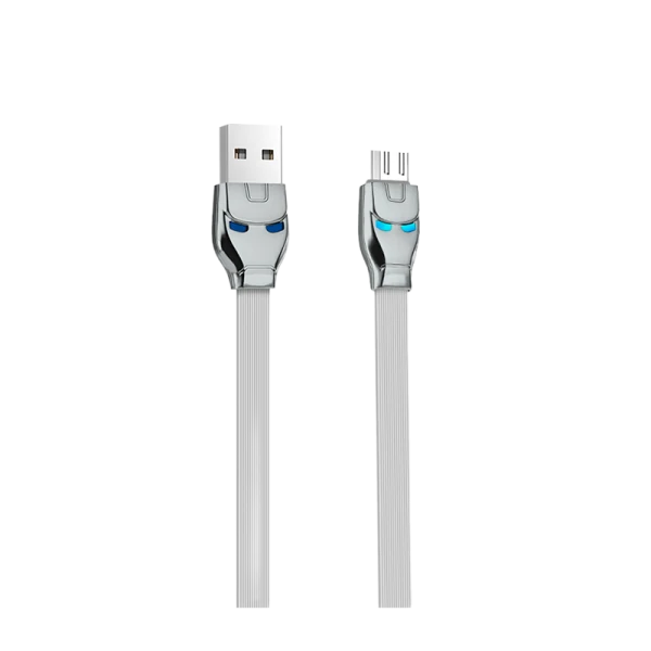 Кабель HOCO U14 USB (m)-microUSB (m) 1.2м 2.4A силикон серый (1/50/300)