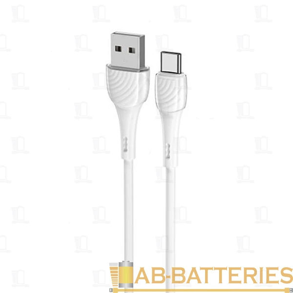 Кабель HOCO X49 USB (m)-Type-C (m) 1.0м 3.0A силикон белый (1/31/310)