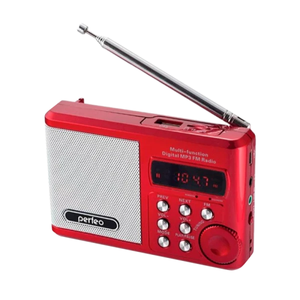 Радиоприемник Perfeo SV922 SOUND RANGER 3W пластик microSD USB/Jack3.5 красный