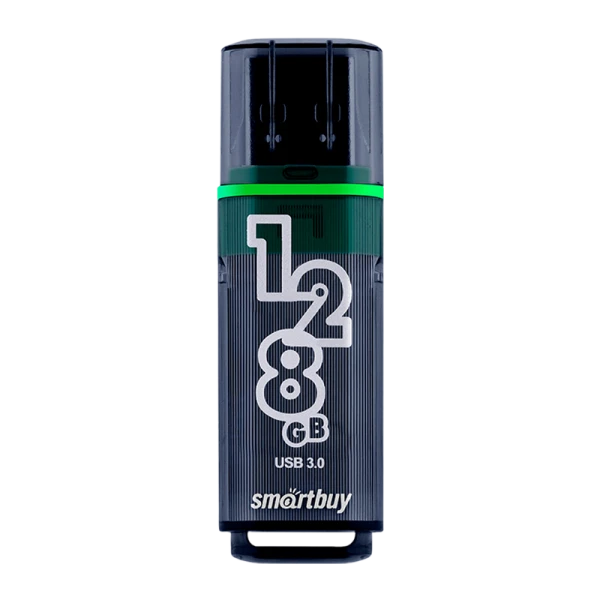 Флеш-накопитель Smartbuy Glossy 128GB USB3.1 пластик серый