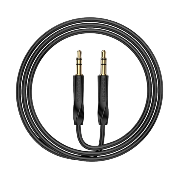 Кабель AUX Borofone BL16 Jack 3.5mm (m)-Jack 3.5mm (m) 1.0м ПВХ черный (1/360)