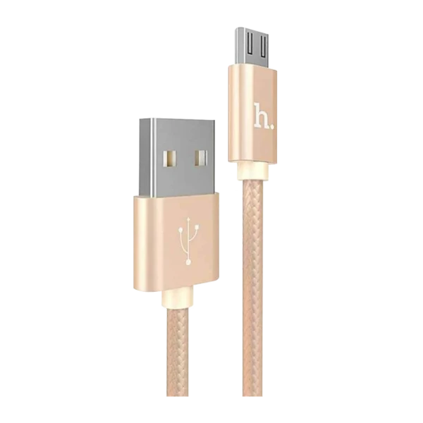 Кабель HOCO X2 USB (m)-Type-C (m) 1.0м 2.1A нейлон золотой (1/30/300)