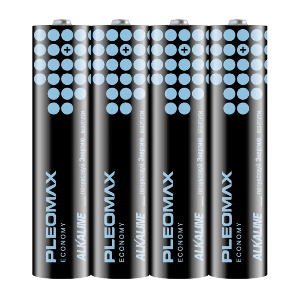 Батарейка Pleomax ECONOMY LR03 AAA Shrink 4 Alkaline 1.5V (4/48/960/46080)