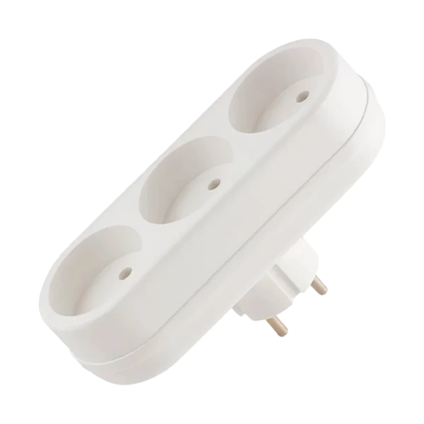 Разветвитель Toker 3L 3р.Б/З белый (1/60)