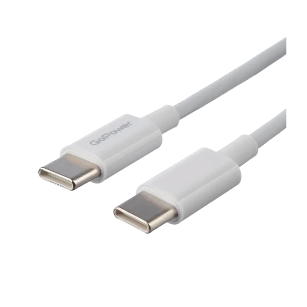 Кабель GoPower GP10TT-100W Type-C (m)-Type-C (m) 1.0м 100W белый (1/200/800)